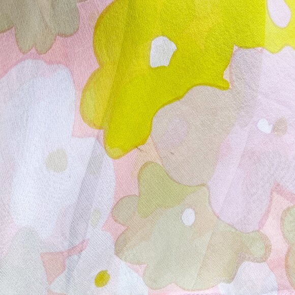 Vintage 60s 70s Custom Made Maxi Dress Gown Floral Print Pleated Romantic Boho - Picture 13 of 15